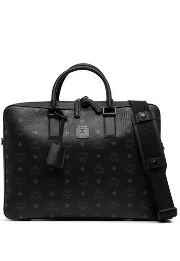 MCM Klassic monogram-print leather briefcase - Black
