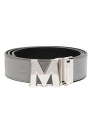 MCM Claus monogram-pattern leather belt - Grey