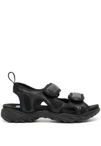 MCQ Striae touch-strap sandals - Black