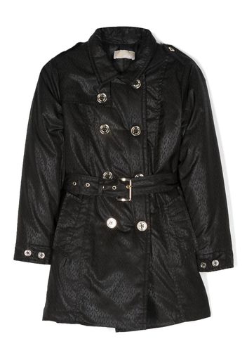 Michael Kors Kids long-sleeved double-breasted trench coat - Black