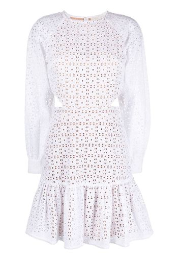 Michael Kors floral eyelet cut-out dress - White