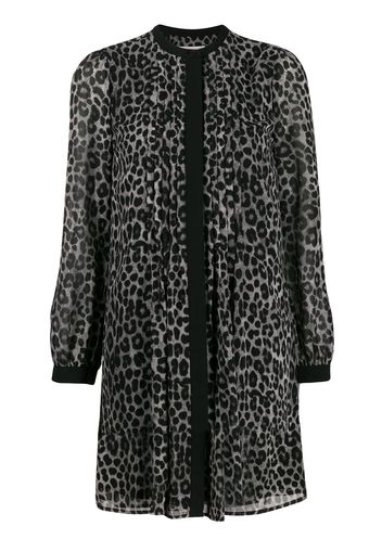 Michael Michael Kors leopard print pleated dress - Black