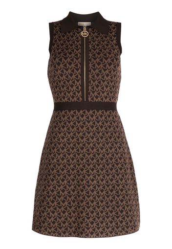 Michael Michael Kors intarsia-knit monogram dress - Brown