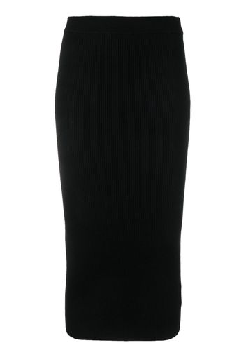 Michael Michael Kors ribbed-knit wool-blend skirt - Black