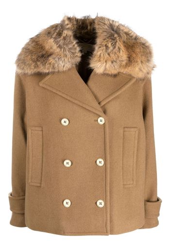 Michael Michael Kors double-breasted wool-blend jacket - Brown