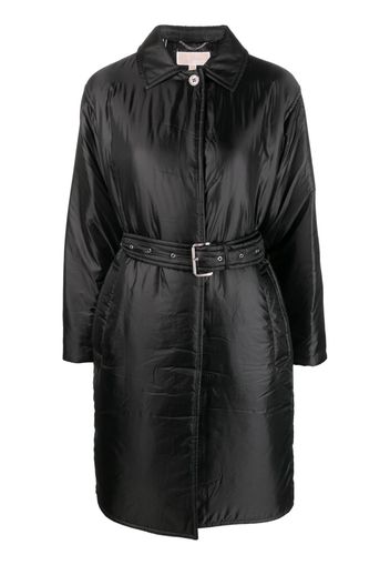 Michael Michael Kors classic-collar padded mid coat - Black