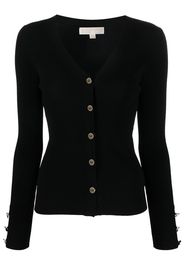 Michael Michael Kors logo-debossed button-front cardigan - Black