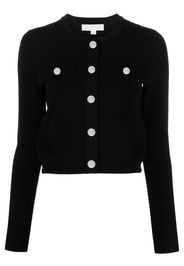 Michael Michael Kors logo-embossed buttoned cardigan - Black