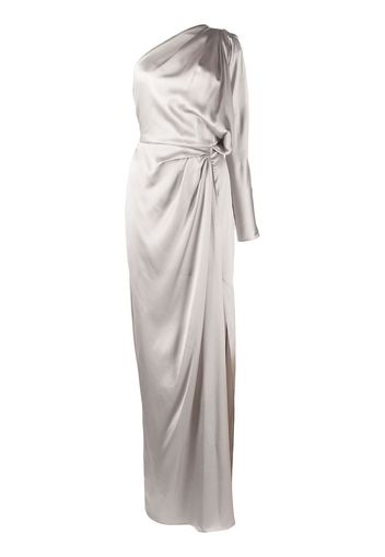 Michelle Mason twist-detail silk gown - Neutrals