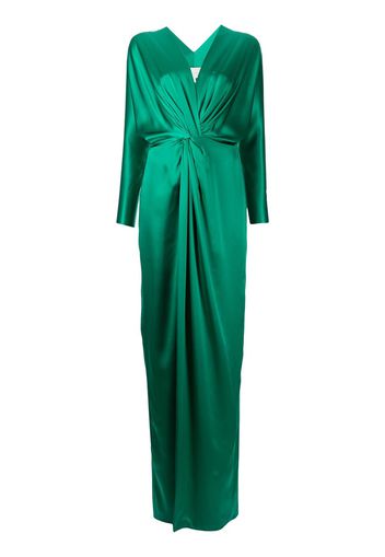 Michelle Mason twist-detail silk gown - Green