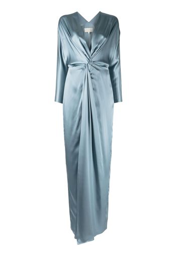 Michelle Mason twist-detail silk gown - Blue