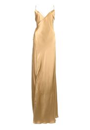 Michelle Mason strappy wrap gown - Gold