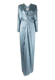 Michelle Mason twist-detail silk gown - Blue