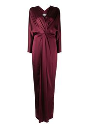 Michelle Mason twist-detail silk gown - Purple