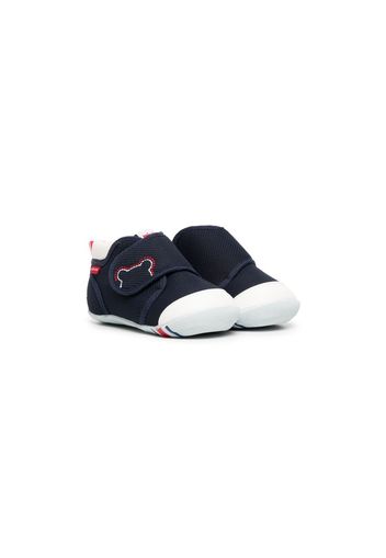 Miki House touch-strap cotton trainers - Blue