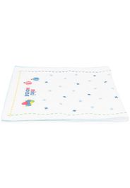 Miki House motif print two-piece towel set - White