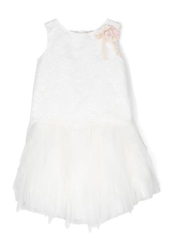 Mimilù bow-fastening tulle skirt - White