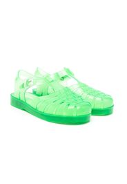 Mini Melissa side-buckle closed-toe sandals - Green