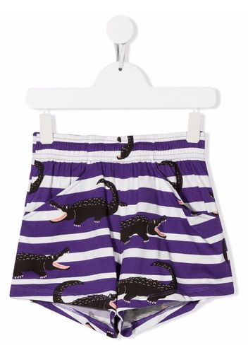 Mini Rodini crocodile-print shorts - Purple