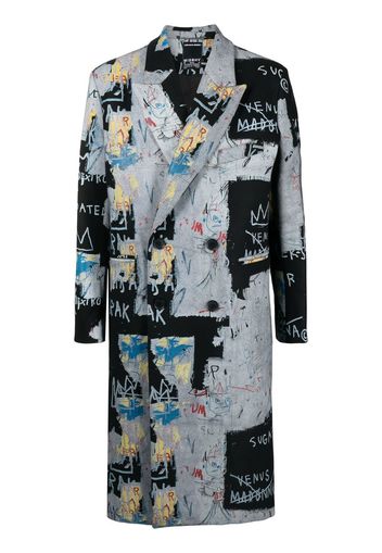 MISBHV graphic-print double-breasted coat - Multicolour