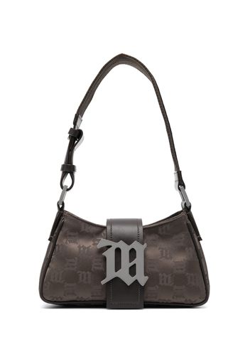 MISBHV monogram-print leather shoulder bag - Brown