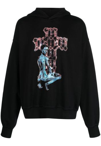 MISBHV graphic-print cotton-blend hoodie - Black