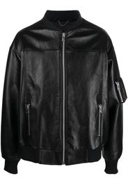 MISBHV x Ufo361 leather bomber jacket - Black