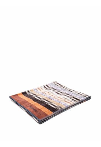 Missoni Home striped cotton beach towel - Brown