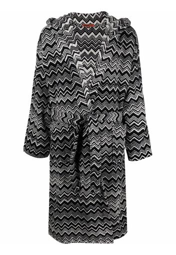 Missoni Home zigzag hooded cotton robe - Grey