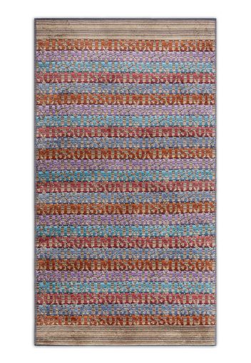 Missoni Home Blake logo-stripe beach towel - Blue