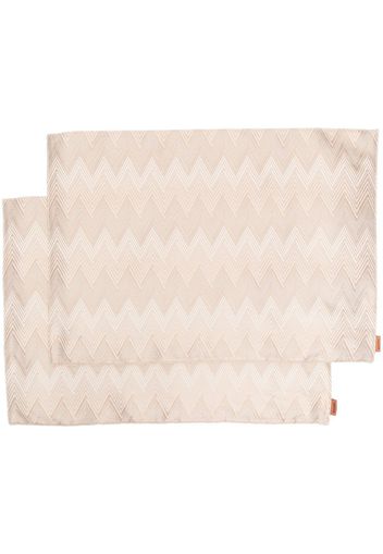 Missoni Home diagonal stripe-pattern table cloth set of 2 - Neutrals