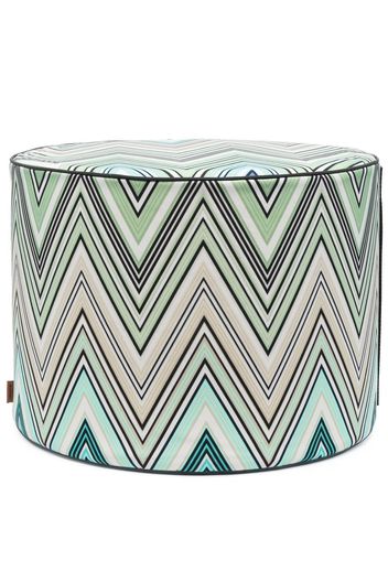 Missoni Home zigzag-print pouf - Green