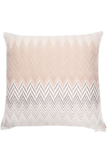 Missoni Home zig-zag embroidered cushion - Neutrals