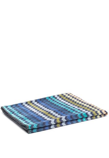 Missoni Home zigzag-pattern bath towel - Blue