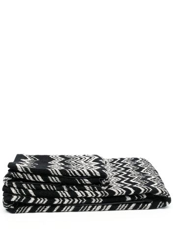 Missoni Home woven zigzag-print bath towel - Black