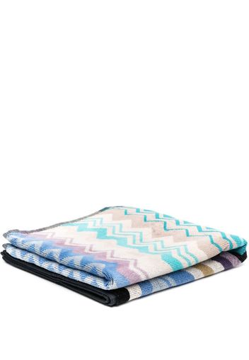 Missoni Home zig-zag print bath towel - Blue