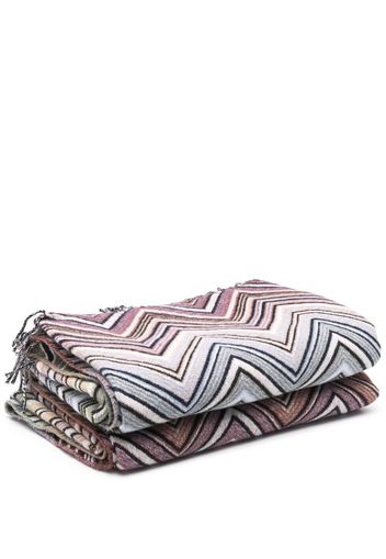 Missoni Home zigzag-design blanket - Blue