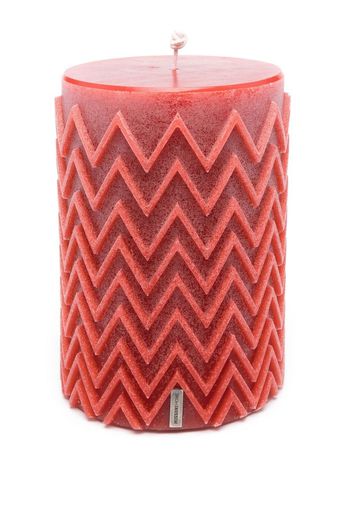 Missoni Home zigzag-embossed candle - Red