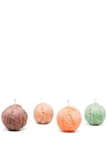 Missoni Home string ball candle set - Orange