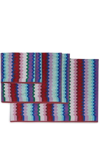 Missoni Home zigzag-pattern set of towels - Multicolour