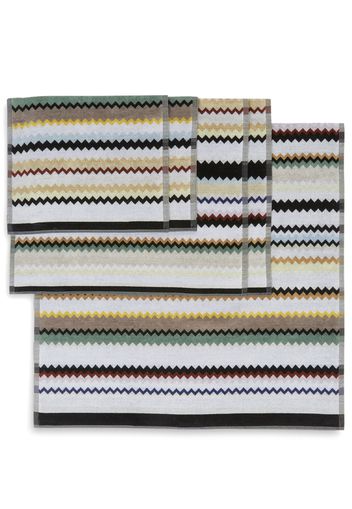 Missoni Home zigzag-pattern set of towels - Multicolour