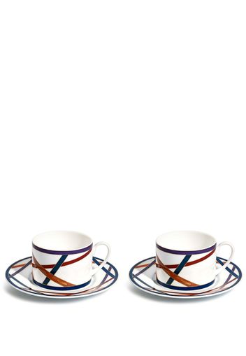 Missoni Home Nastri tea cup and saucer (set of two) - White