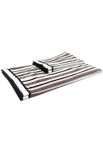 Missoni Home set-of-two striped cotton towels - Black