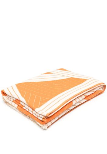 Missoni Home asymmetric-pattern knitted throw - Orange