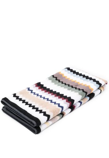 Missoni Home zigzag-pattern cotton towel - White