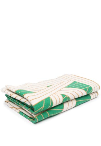 Missoni Home Nastri frayed blanket - Green