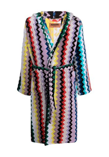 Missoni Home zigzag-print bath robe - Black