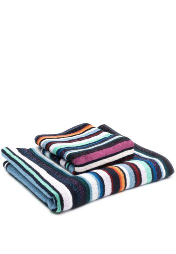 Missoni Home striped cotton-blend bath towel - Black