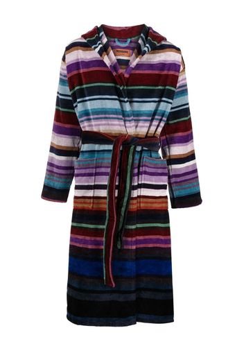 Missoni Home Jazz multi-way stripe-pattern bathrobe - Blue