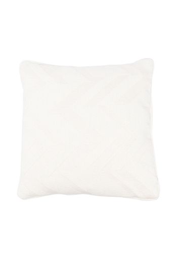 Missoni Home debossed zigzag print wool cushion - White